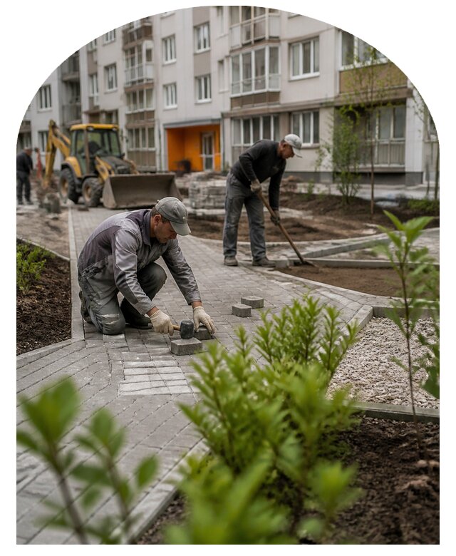 Благоустройство двора многоквартирного дома в Балашове
